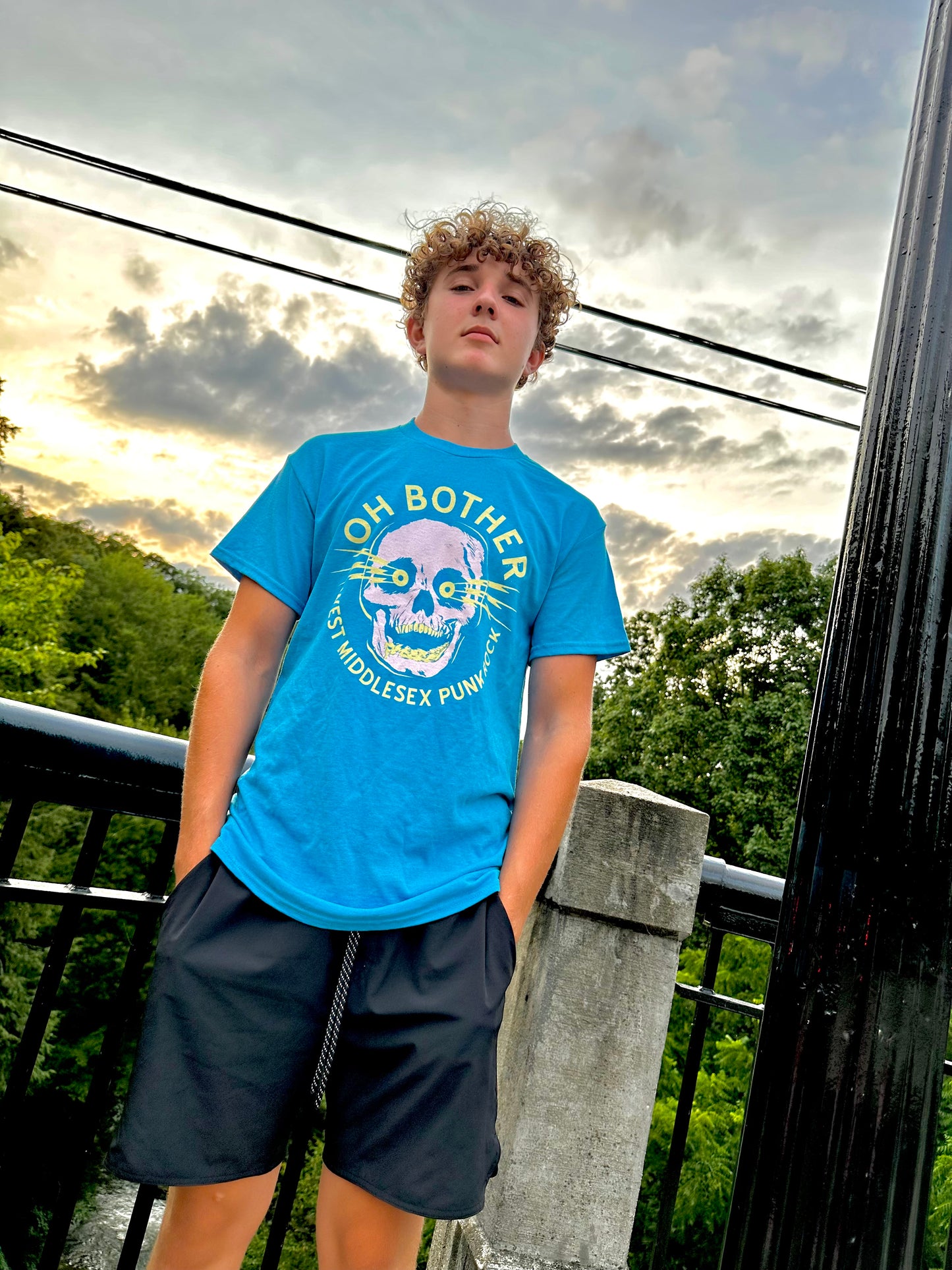 Electric Skeleton Tee - Blue